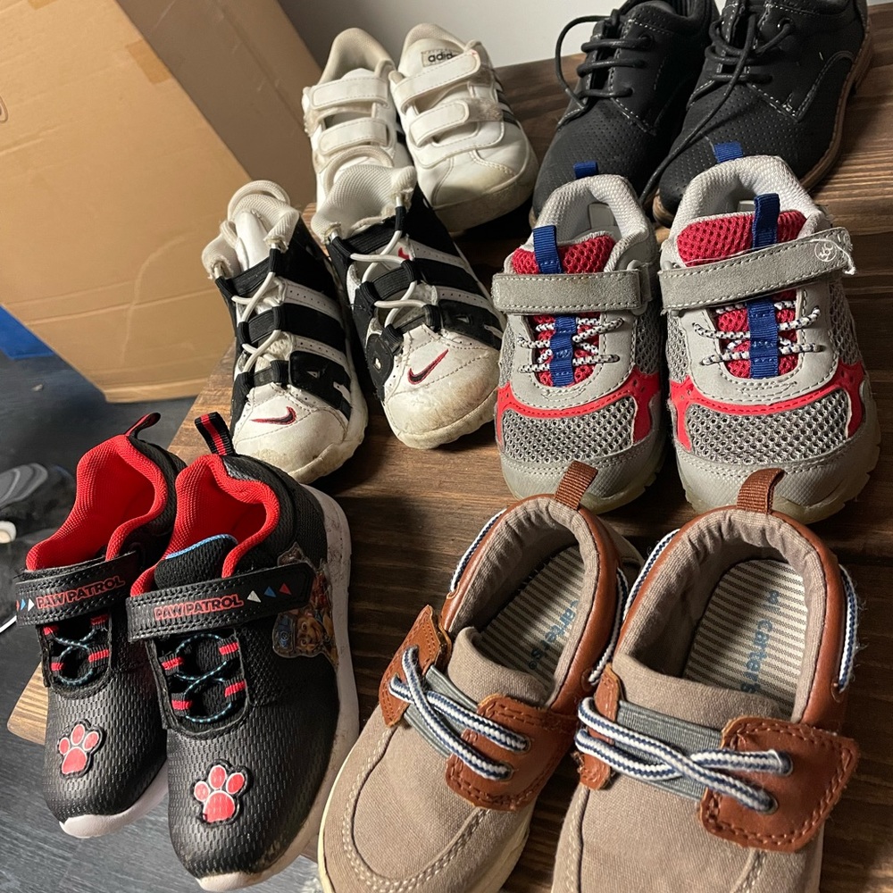 Group of size 8 boy shoes